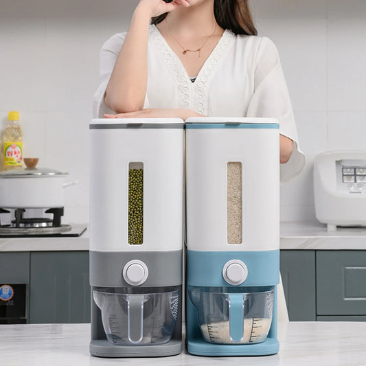 12KG 5KGFashion Automatic Rice Bucket Grain Storage Box Moisture-proof Cereal Dispenser